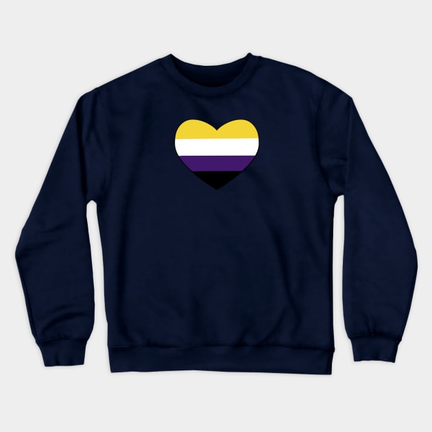 Nonbinary Heart Crewneck Sweatshirt by smolbees